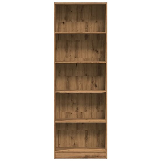 Boekenkast 60X24X Bewerkt Hout Artisanaal Kleurig Eiken 60 cm 176 cm