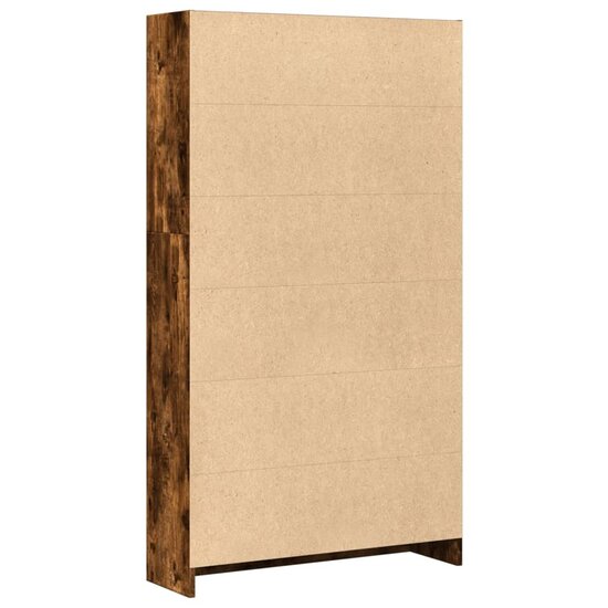 Boekenkast 80X24X Bewerkt Hout Kleurig Gerookt Eiken 80 cm 143 cm