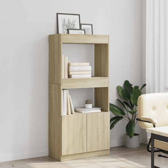 Hoge Kast 63X33X Bewerkt Hout Kleurig Sonoma Eiken 63 cm 140 cm