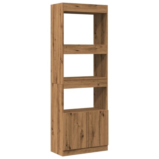 Hoge Kast 63X33X Bewerkt Hout Artisanaal Kleurig Eiken 63 cm 180 cm