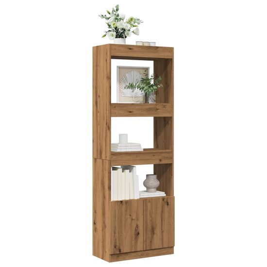 Hoge Kast 63X33X Bewerkt Hout Artisanaal Kleurig Eiken 63 cm 180 cm