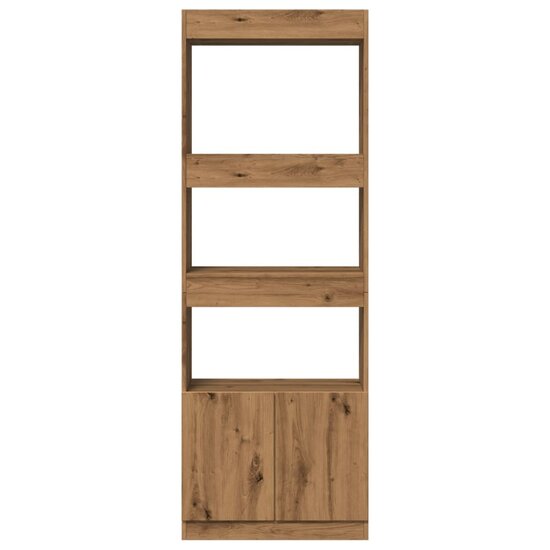 Hoge Kast 63X33X Bewerkt Hout Artisanaal Kleurig Eiken 63 cm 180 cm