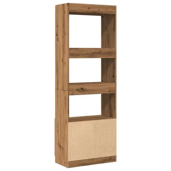 Hoge Kast 63X33X Bewerkt Hout Artisanaal Kleurig Eiken 63 cm 180 cm