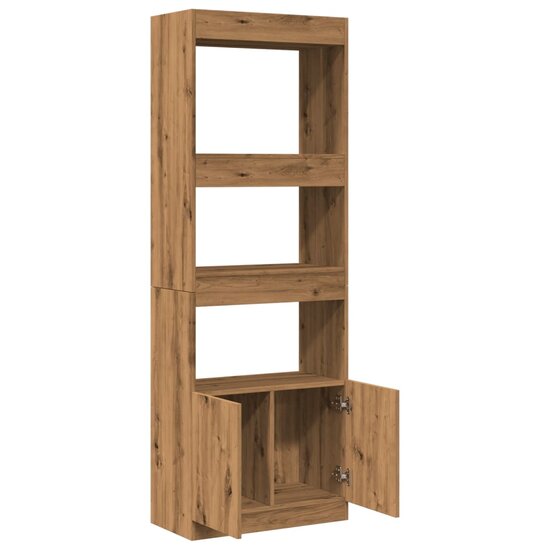 Hoge Kast 63X33X Bewerkt Hout Artisanaal Kleurig Eiken 63 cm 180 cm