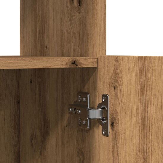 Hoge Kast 63X33X Bewerkt Hout Artisanaal Kleurig Eiken 63 cm 180 cm