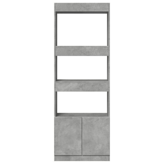 Hoge Kast 63X33X Bewerkt Hout Betongrijs 63 cm 180 cm