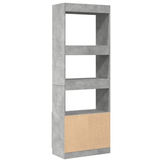 Hoge Kast 63X33X Bewerkt Hout Betongrijs 63 cm 180 cm