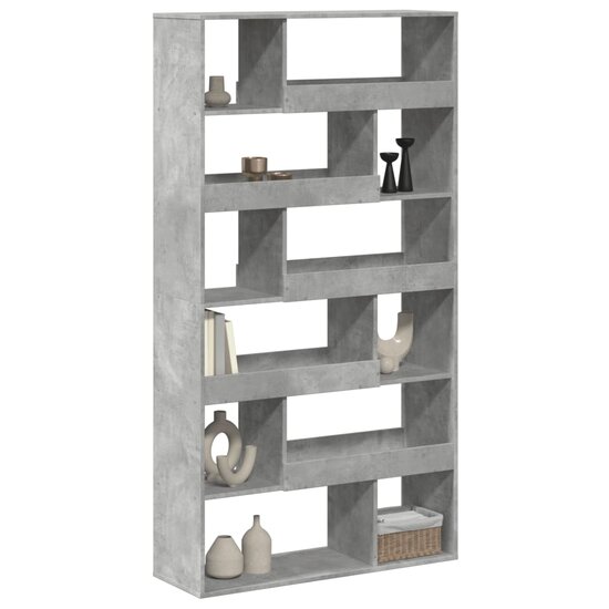 Kamerscherm 100X33X187,5 Cm Bewerkt Hout 187.5 cm Betongrijs