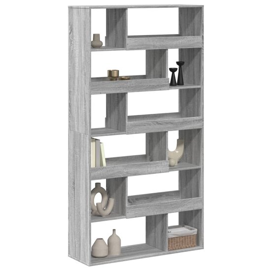 Kamerscherm 100X33X187,5 Cm Bewerkt Hout Eiken 187.5 cm Grijs sonoma