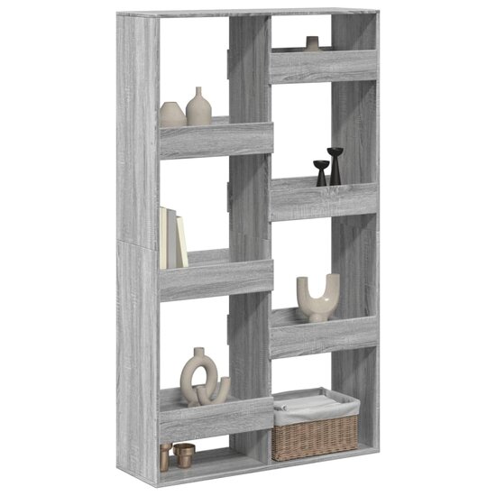 Kamerscherm 100X33X Bewerkt Hout Eikenkleur 175 cm Grijs sonoma