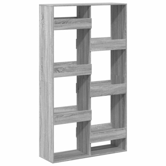 Kamerscherm 100X33X Bewerkt Hout Eikenkleur 175 cm Grijs sonoma