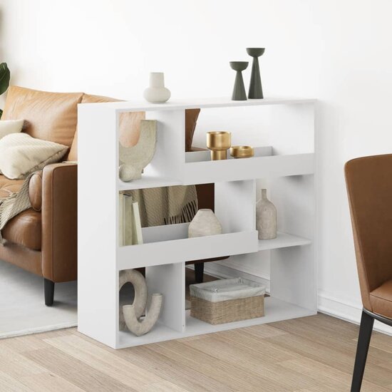 Kamerscherm 100X33X94,5 Cm Bewerkt Hout 94.5 cm Wit