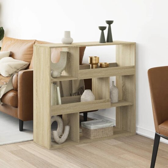 Kamerscherm 100X33X94,5 Cm Bewerkt Hout Kleurig 94.5 cm Sonoma eiken