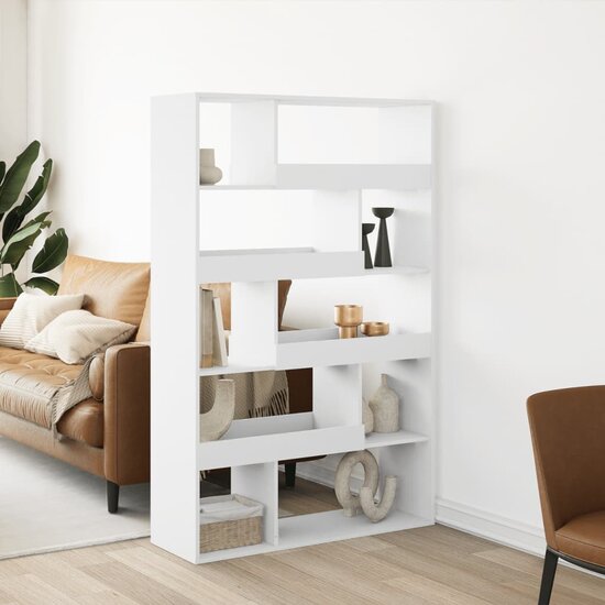 Boekenkast 100X33X156,5 Cm Bewerkt Hout 156.5 cm Wit