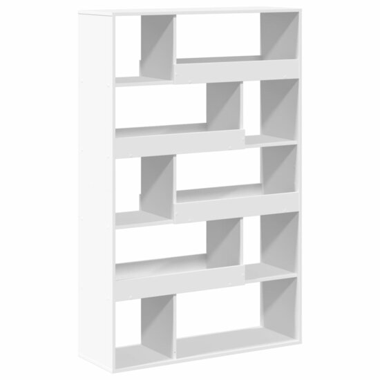 Boekenkast 100X33X156,5 Cm Bewerkt Hout 156.5 cm Wit