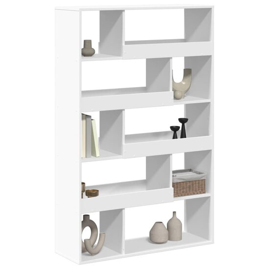 Boekenkast 100X33X156,5 Cm Bewerkt Hout 156.5 cm Wit