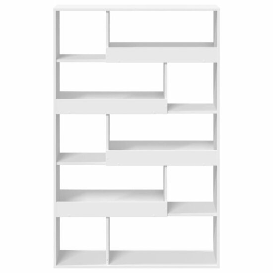 Boekenkast 100X33X156,5 Cm Bewerkt Hout 156.5 cm Wit