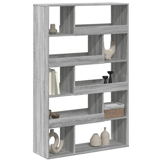 Kamerscherm 100X33X156,5 Cm Bewerkt Hout Eiken 156.5 cm Grijs sonoma