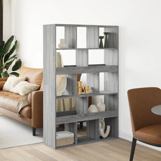 Kamerscherm 100X33X156,5 Cm Bewerkt Hout Eiken 156.5 cm Grijs sonoma