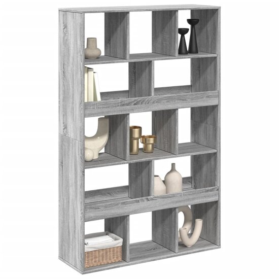 Kamerscherm 100X33X156,5 Cm Bewerkt Hout Eiken 156.5 cm Grijs sonoma