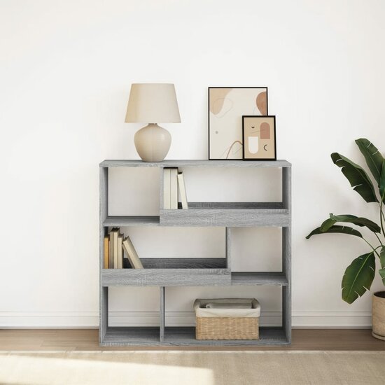 Boekenkast / Kamerscherm 100X33X94,5 Cm Eiken 94.5 cm Grijs sonoma