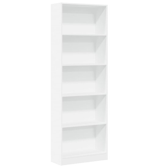 Boekenkast 60X24X Bewerkt Hout Wit 60 cm 176 cm