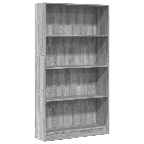 Boekenkast 80X24X Bewerkt Hout Eikenkleurig Grijs Sonoma 80 cm 143 cm