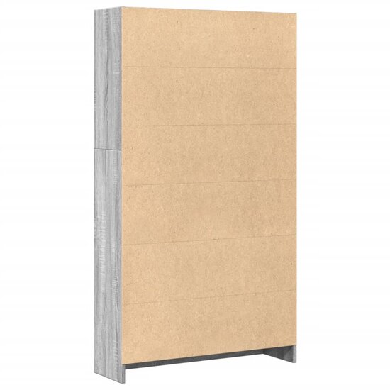 Boekenkast 80X24X Bewerkt Hout Eikenkleurig Grijs Sonoma 80 cm 143 cm