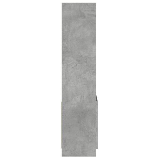 Hoge Kast 63X33X Bewerkt Hout Betongrijs 63 cm 140 cm