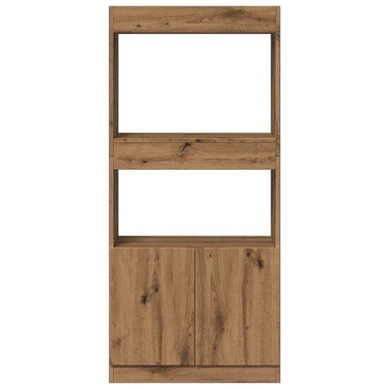 Hoge Kast 63X33X Bewerkt Hout Artisanaal Kleurig Eiken 63 cm 140 cm