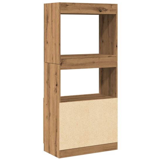 Hoge Kast 63X33X Bewerkt Hout Artisanaal Kleurig Eiken 63 cm 140 cm