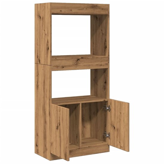 Hoge Kast 63X33X Bewerkt Hout Artisanaal Kleurig Eiken 63 cm 140 cm