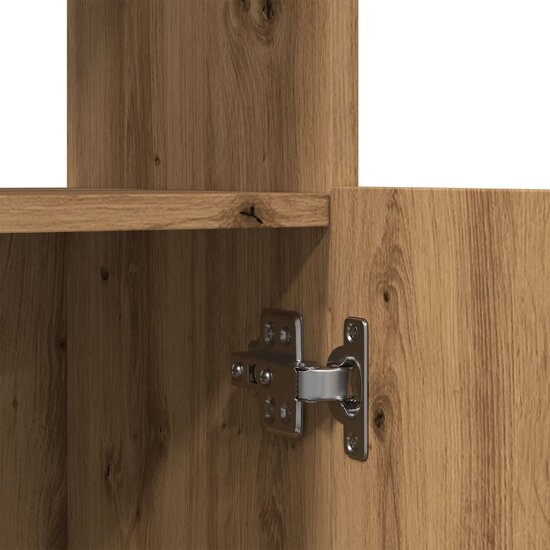 Hoge Kast 63X33X Bewerkt Hout Artisanaal Kleurig Eiken 63 cm 140 cm