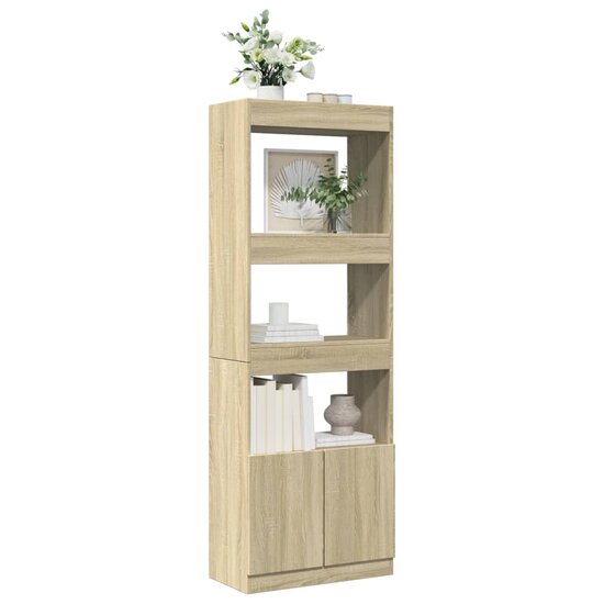Hoge Kast 63X33X Bewerkt Hout Kleurig Sonoma Eiken 63 cm 180 cm