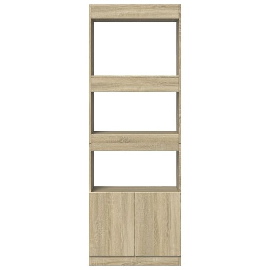 Hoge Kast 63X33X Bewerkt Hout Kleurig Sonoma Eiken 63 cm 180 cm