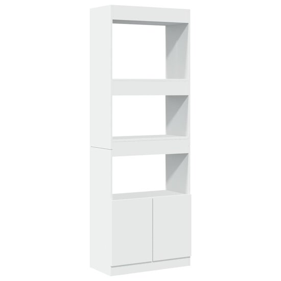 Hoge Kast 63X33X Bewerkt Hout Wit 63 cm 180 cm