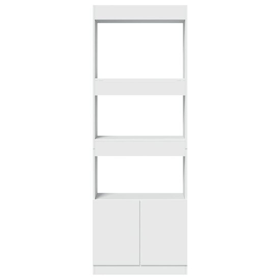 Hoge Kast 63X33X Bewerkt Hout Wit 63 cm 180 cm