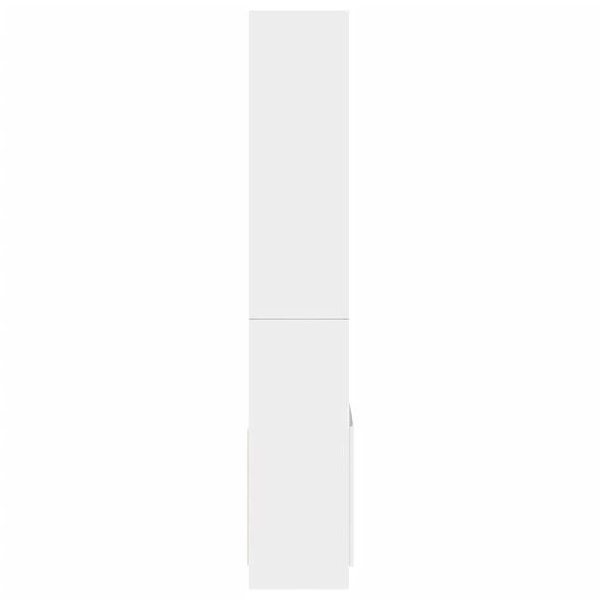Hoge Kast 63X33X Bewerkt Hout Wit 63 cm 180 cm