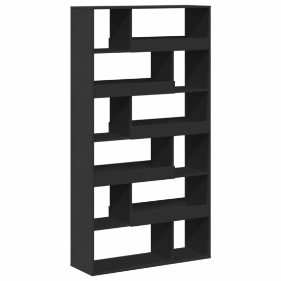 Kamerscherm 100x33x187,5 cm bewerkt hout zwart