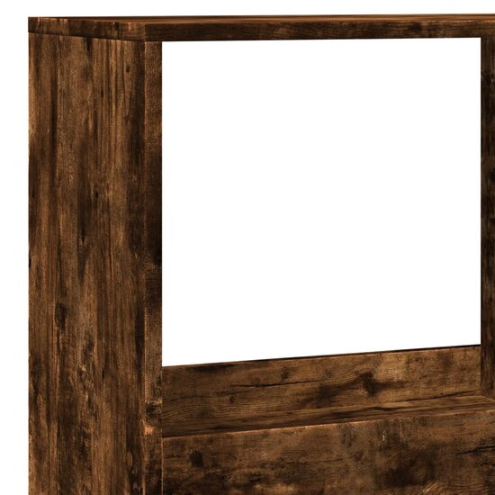 Kamerscherm 100x33x175 cm bewerkt hout gerookt eikenkleurig