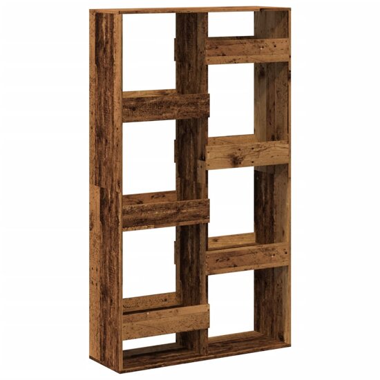 Kamerscherm 100x33x175 cm bewerkt hout oud houtkleurig