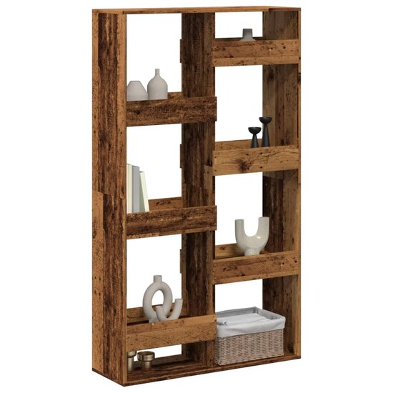 Kamerscherm 100x33x175 cm bewerkt hout oud houtkleurig