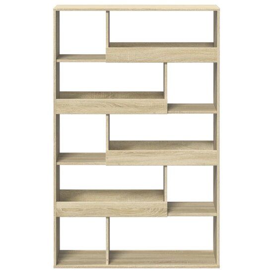 Boekenkast 100x33x156,5 cm bewerkt hout sonoma eikenkleurig