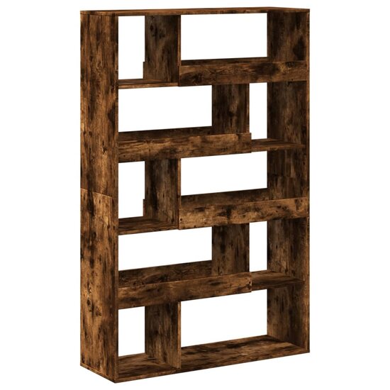 Boekenkast 100x33x156,5 cm bewerkt hout gerookt eikenkleurig