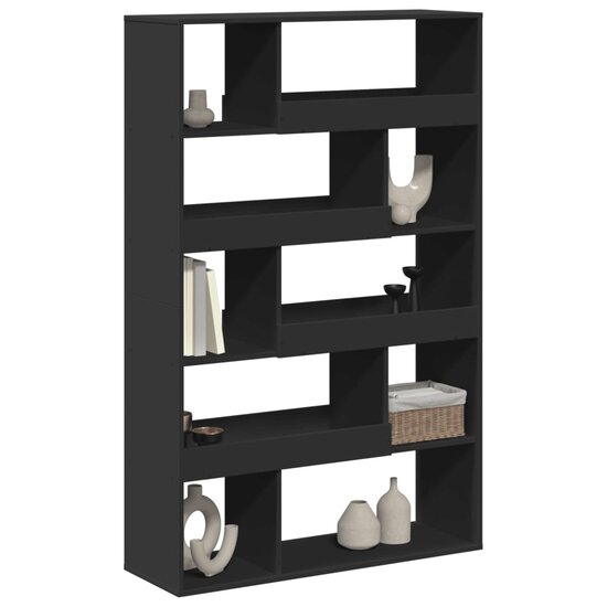 Kamerscherm 100x33x156,5 cm bewerkt hout zwart