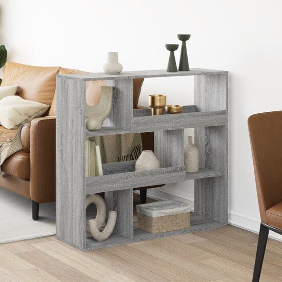 Kamerscherm 100x33x94,5 cm bewerkt hout grijs sonoma eikenkleur