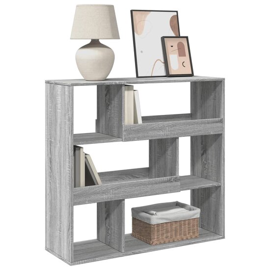 Kamerscherm 100x33x94,5 cm bewerkt hout grijs sonoma eikenkleur