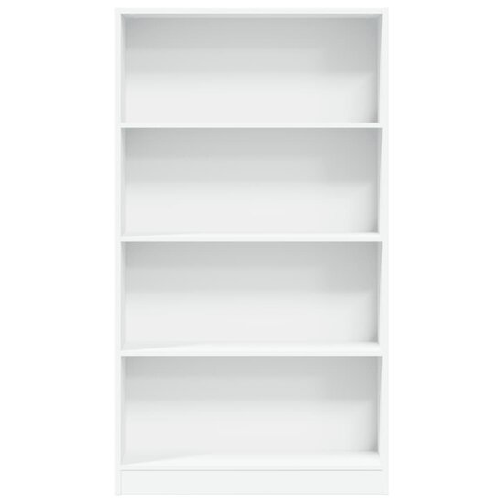 Boekenkast 80x24x143 cm bewerkt hout wit