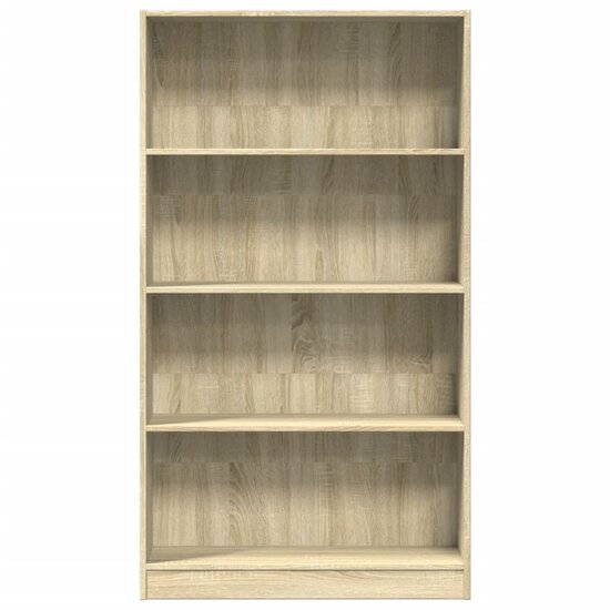 Boekenkast 80x24x143 cm bewerkt hout sonoma eikenkleurig