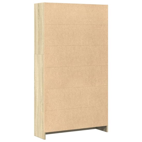 Boekenkast 80x24x143 cm bewerkt hout sonoma eikenkleurig
